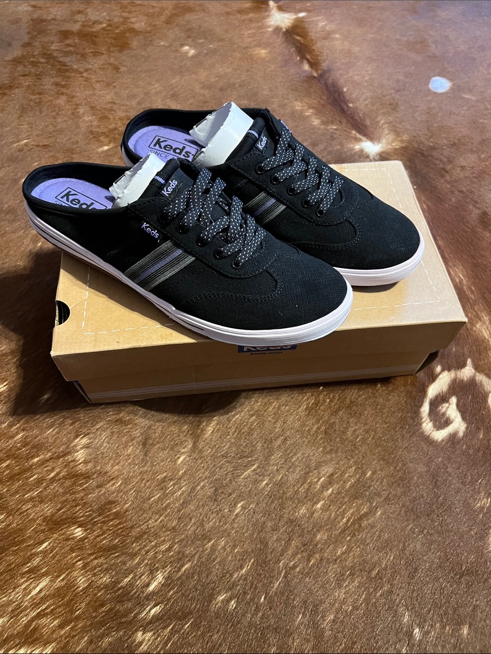 Keds Ortholite Black Mule Tennis Shoes, Size 8.5